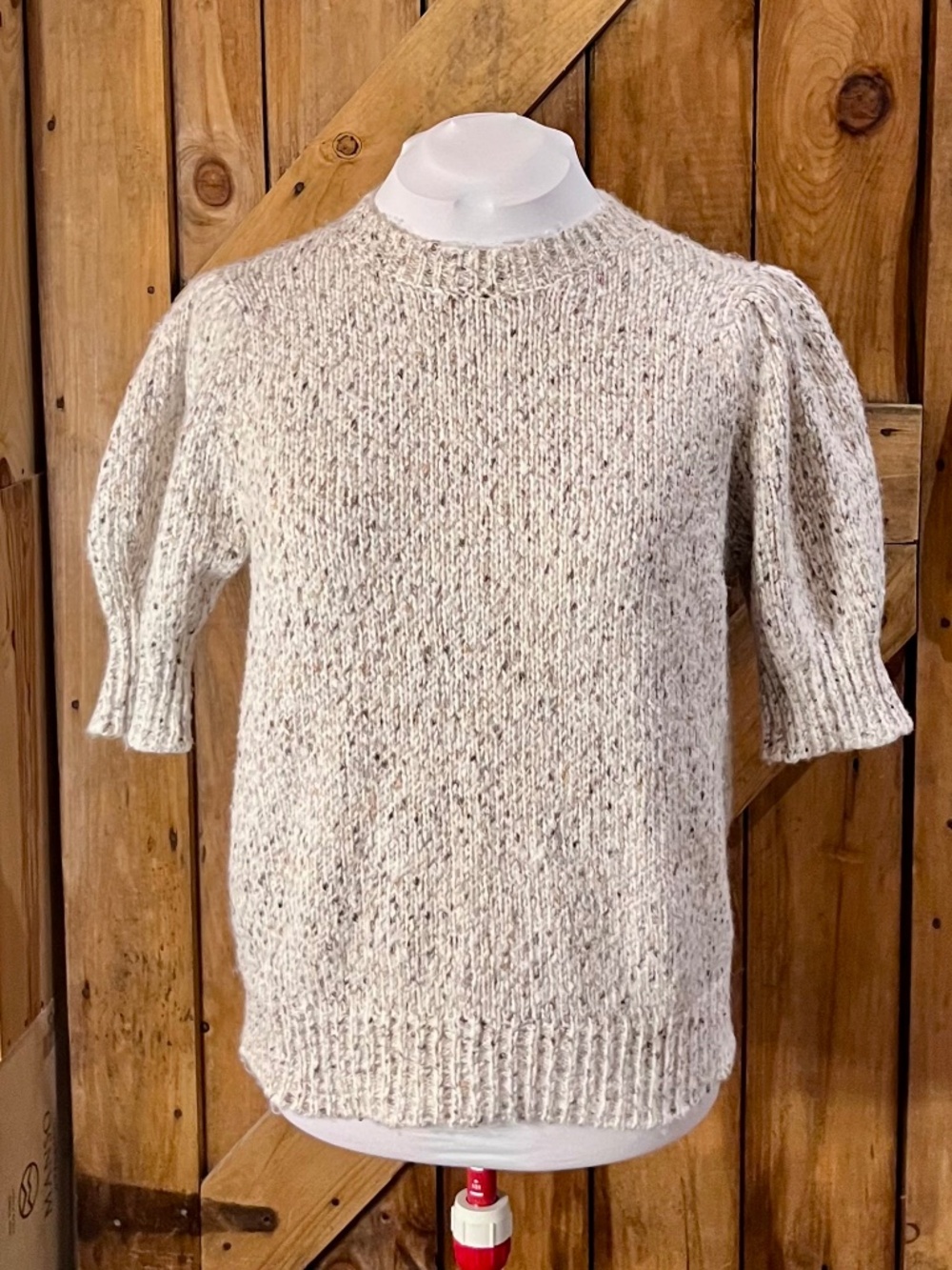 Vero Moda Speckled Knit Short Sleeve Sweater – Size L